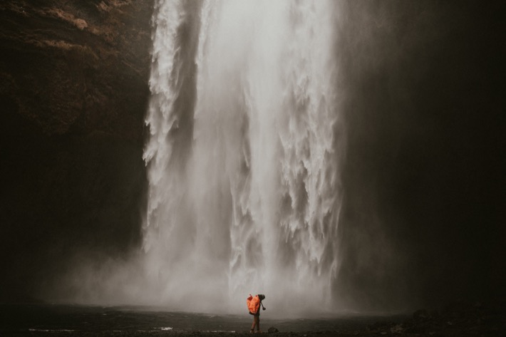 Islandia kwiecień 2018 Skogafoss wodospad 