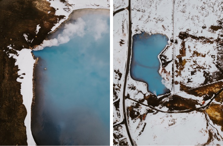 blue lake krafla pytlikbak drone mavic